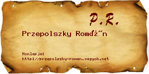 Przepolszky Román névjegykártya
